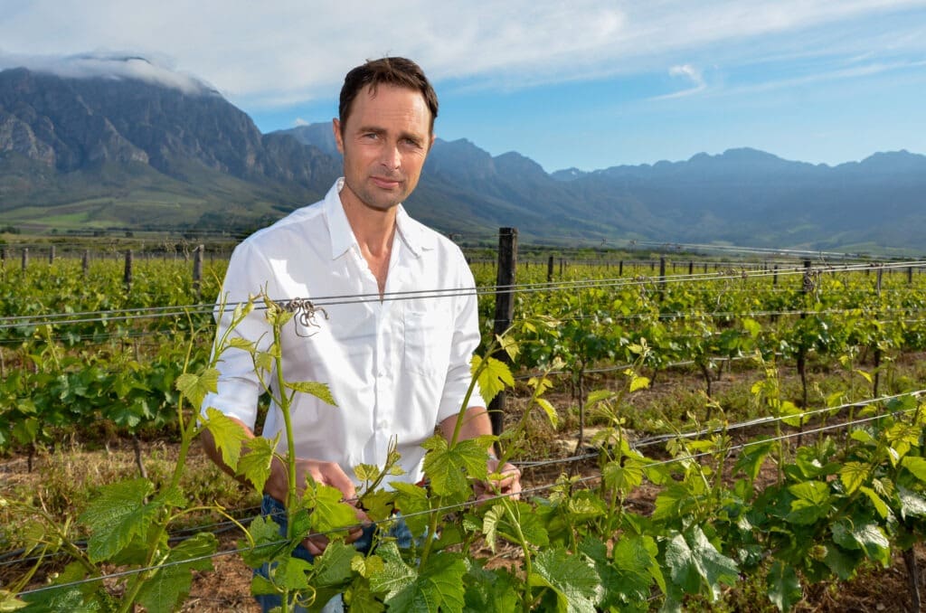 Wagner Jordaan in the vineyards